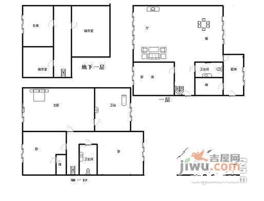 龙城花园4室2厅2卫256㎡户型图