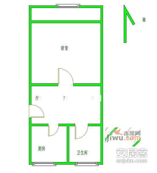 惠新里社区1室1厅1卫81㎡户型图