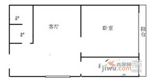 嘉园二里2室1厅1卫82㎡户型图