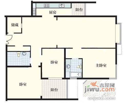 人济山庄3室2厅2卫193㎡户型图