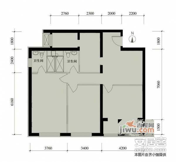 媒体村天畅园4室2厅2卫192㎡户型图