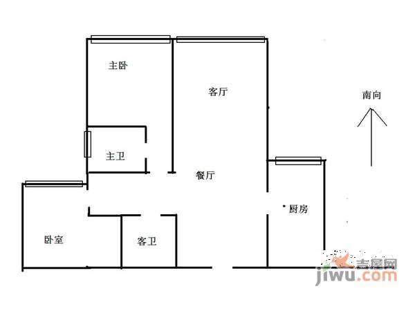 季景沁园2室1厅2卫123㎡户型图