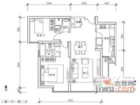 季景沁园2室2厅2卫140㎡户型图