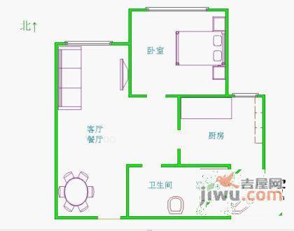 季景沁园1室1厅1卫79㎡户型图