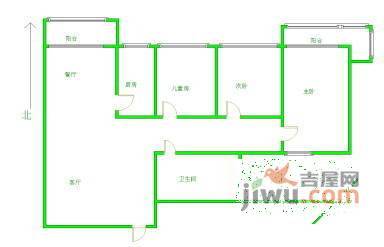 望京西园一区3室2厅1卫157㎡户型图