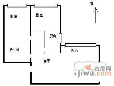 望京西园一区2室1厅1卫101㎡户型图