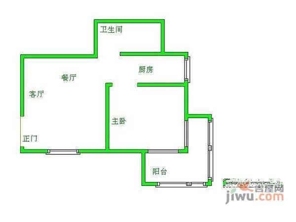 望京西园一区1室1厅1卫70㎡户型图