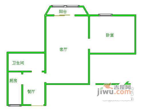 望京西园一区1室1厅1卫70㎡户型图