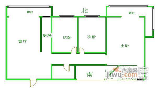 望京西园一区3室2厅1卫157㎡户型图