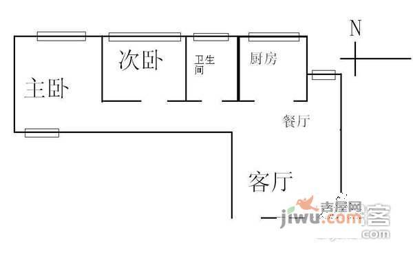 望京西园一区2室1厅1卫101㎡户型图