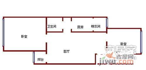 望京西园一区2室1厅1卫101㎡户型图