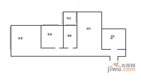 望京西园一区2室1厅1卫101㎡户型图