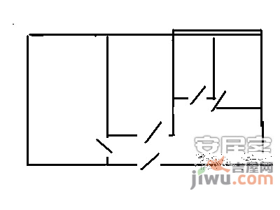 刘家窑南里2室1厅1卫74㎡户型图