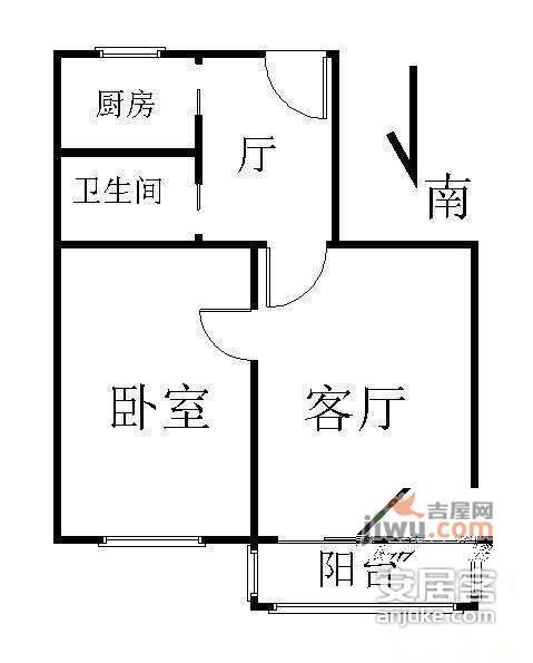 太阳星城金星园1室1厅1卫65㎡户型图