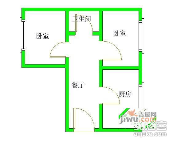 明天第一城1室0厅1卫89㎡户型图