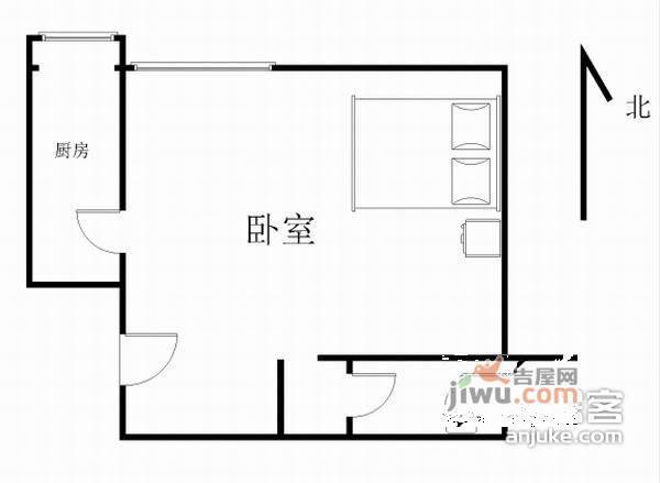 明天第一城1室0厅1卫89㎡户型图