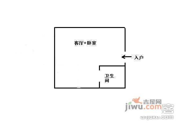 明天第一城1室0厅1卫89㎡户型图