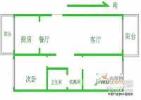 保利茉莉公馆2室1厅1卫91㎡户型图