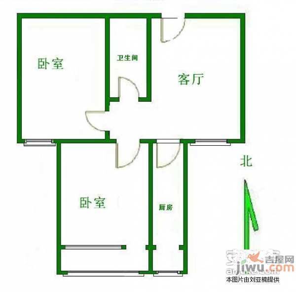 福怡苑小区2室1厅1卫95㎡户型图