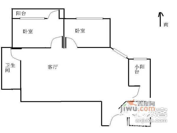 丽水莲花小区2室1厅1卫140㎡户型图