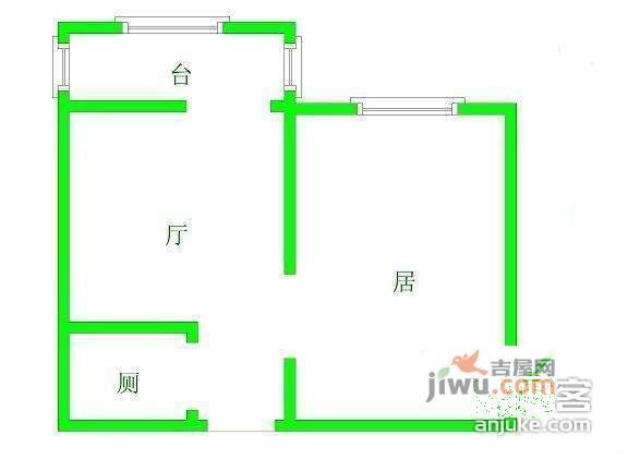 西豪逸景家园1室1厅1卫73㎡户型图