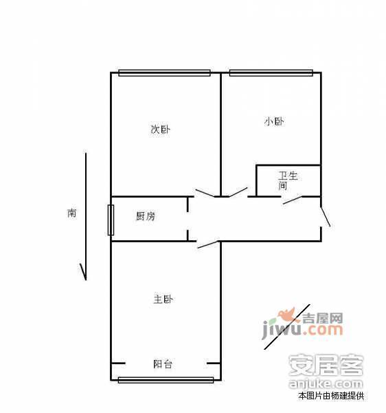 甘露园南里二社区3室1厅1卫97㎡户型图