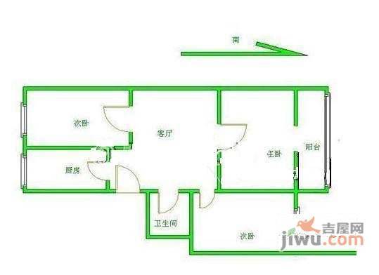 文慧园3室1厅1卫108㎡户型图