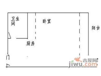 五月华庭1室0厅1卫45㎡户型图