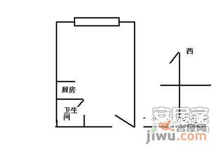 五月华庭1室0厅1卫45㎡户型图