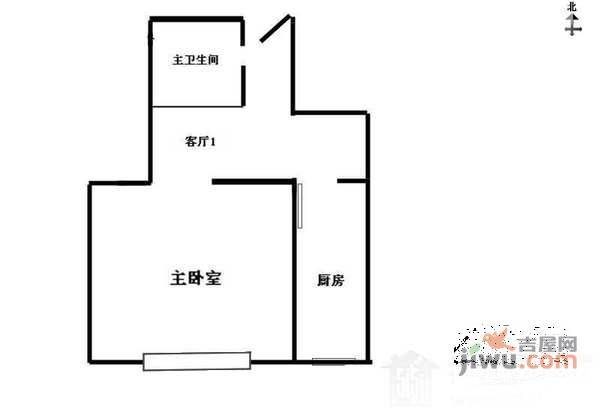 三里河一区3室1厅1卫98㎡户型图