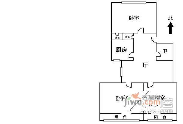 三里河一区3室1厅1卫98㎡户型图