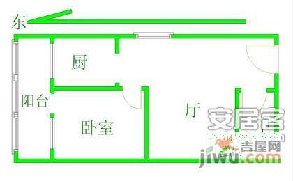 玺萌丽苑1室1厅1卫93㎡户型图