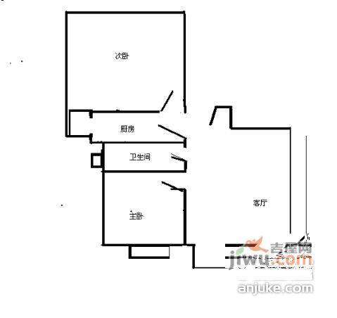 玺萌丽苑2室1厅1卫104㎡户型图