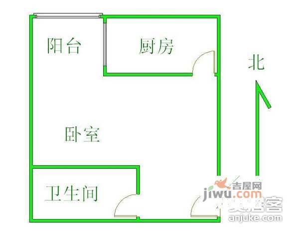 玺萌丽苑1室0厅1卫35㎡户型图