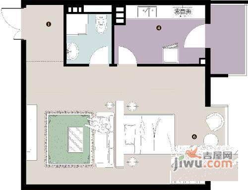 颐慧佳园1室1厅1卫95㎡户型图