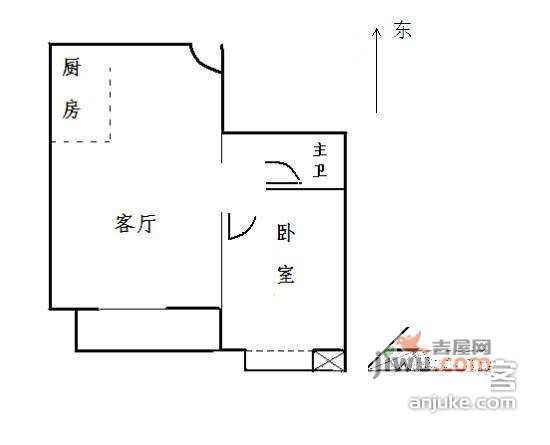 颐慧佳园1室1厅1卫95㎡户型图