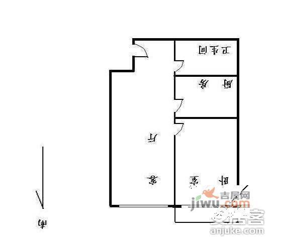 新裕家园1室1厅1卫352㎡户型图