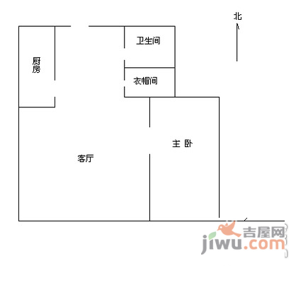 新裕家园1室1厅1卫352㎡户型图