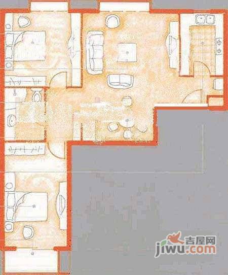 新裕家园2室1厅1卫94㎡户型图