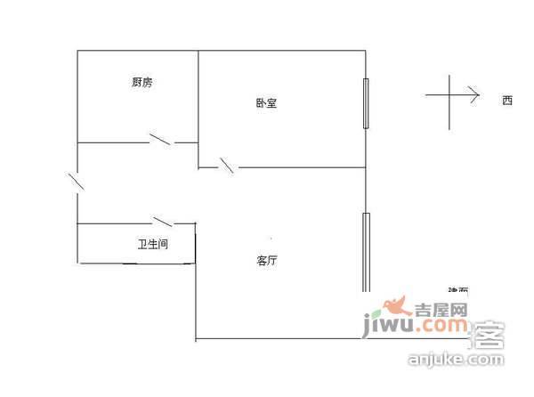 新裕家园1室1厅1卫352㎡户型图