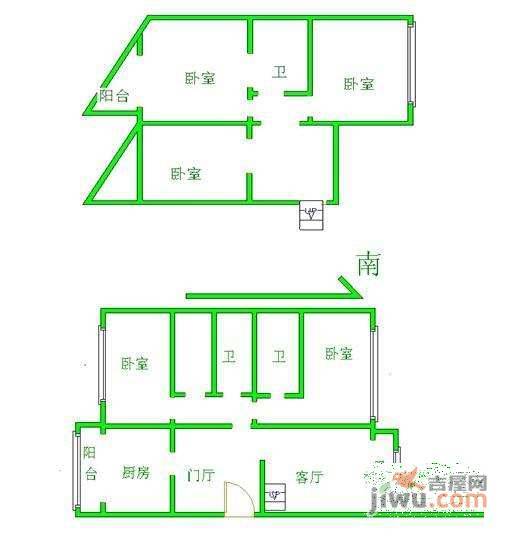 宏盛家园4室2厅2卫180㎡户型图