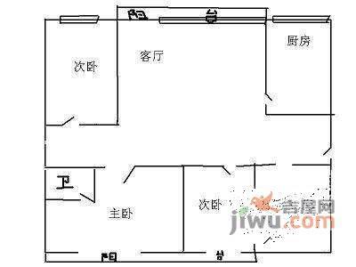 九台2000家园3室1厅1卫131㎡户型图