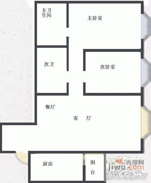 九台2000家园2室2厅2卫120㎡户型图