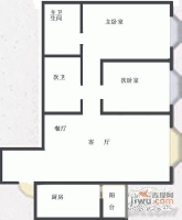 九台2000家园2室2厅2卫120㎡户型图