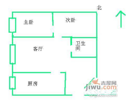 九台2000家园2室1厅1卫128㎡户型图