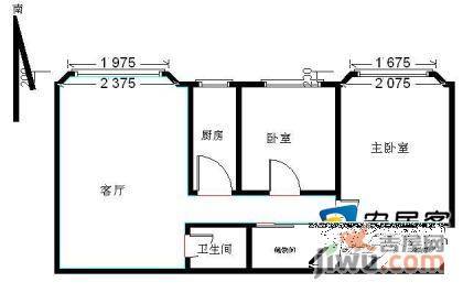 东恒时代2室1厅1卫户型图