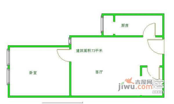 东恒时代1室1厅1卫72㎡户型图