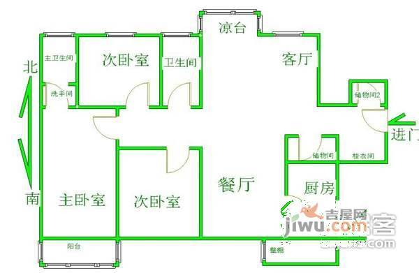 万科公园五号3室2厅2卫217㎡户型图