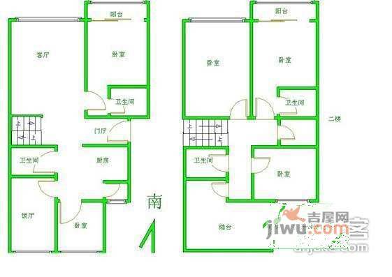 龙腾苑六区4室2厅2卫230㎡户型图