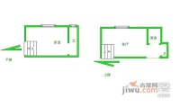 珠江绿洲家园1室2厅2卫75㎡户型图